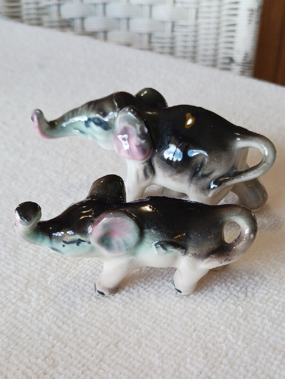 Vintage~ Ceramic Elephant Figurines- adorable lot of 7 - Picture 13 of 16